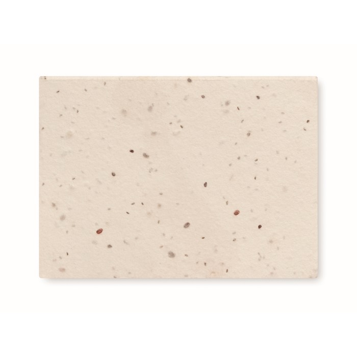 Notizblock mit Blumensamen