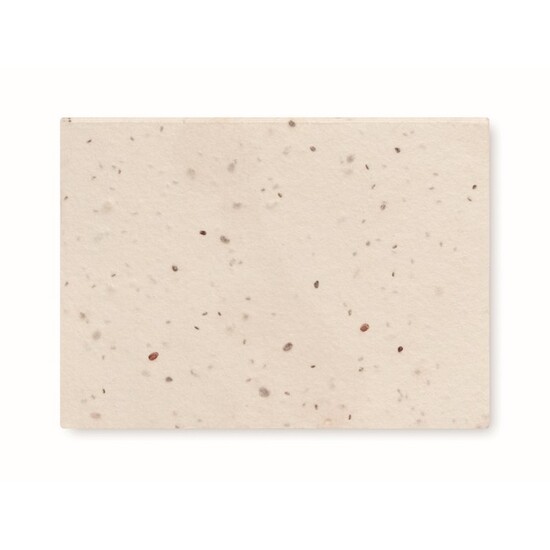 Notizblock mit Blumensamen