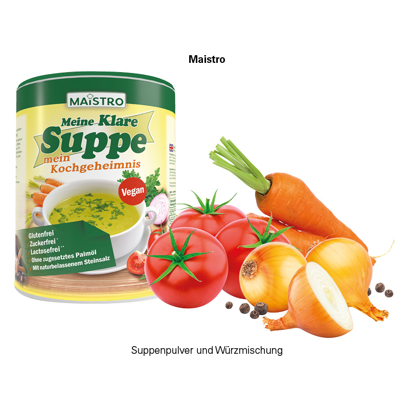 Minitüte, 10 g, kompostierbare Folie weiß, Maistro Meine klare Suppe