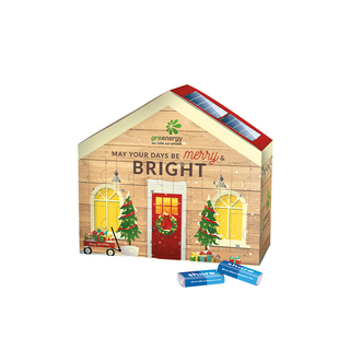 Adventskalender Haus, share Schokotäfelchen in Pergaminpapier
