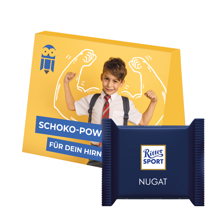 Werbekarte Midi, Ritter SPORT mini Nugat