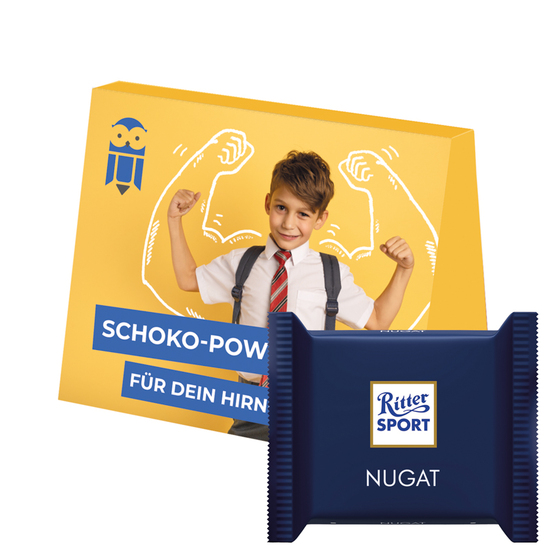 Werbekarte Midi, Ritter SPORT mini Nugat