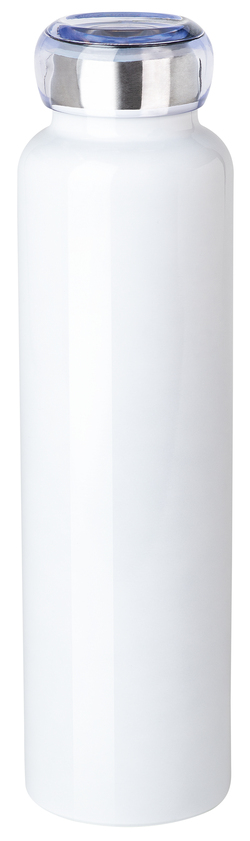 Weiße Edelstahl-Thermosflasche 750 ml mit doppelwandiger Vakuum-Isolierung glänzend lackiert