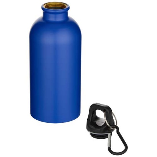 Oregon 400 ml matte RCS-zertifizierte einwandige Trinkflasche aus recyceltem Edelstahl mit Karabinerhaken
