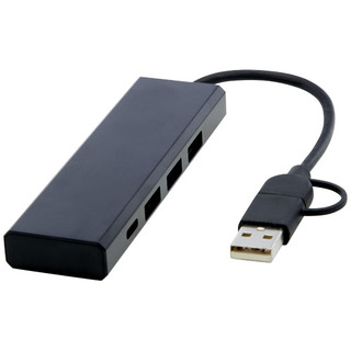 Rise USB 2.0 Hub aus recyceltem RCS Aluminium