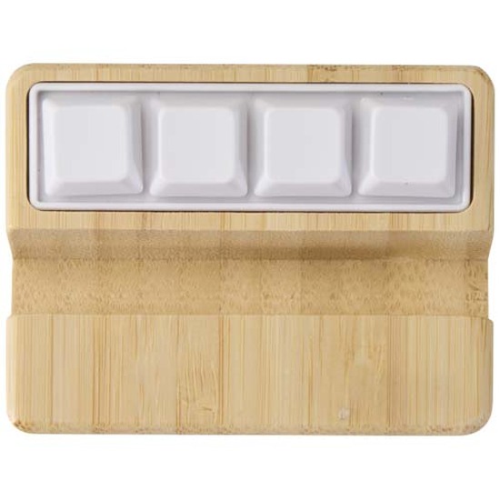 Algol Smartphonehalterung  aus recyceltem Kunststoff mit Fidget-Toy mit Bambusdetails