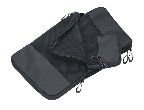 TROIKA Reise-Kompressionstaschen Set TROIKA BLACK PACKING CUBES