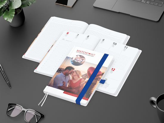 Wochenplaner Match-Hybrid White A5 Cover-Star Bestseller