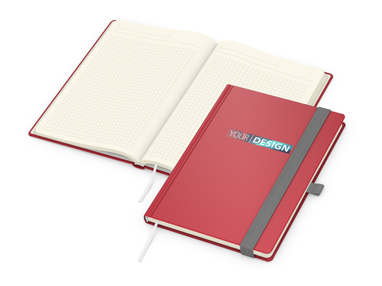 Notizbuch Vision-Book Creme A5 Bestseller inkl. Siebdruck-Digital