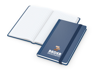 Notizbuch Easy-Book Comfort Bestseller, Pocket, dunkelblau inkl. Siebdruck-Digital