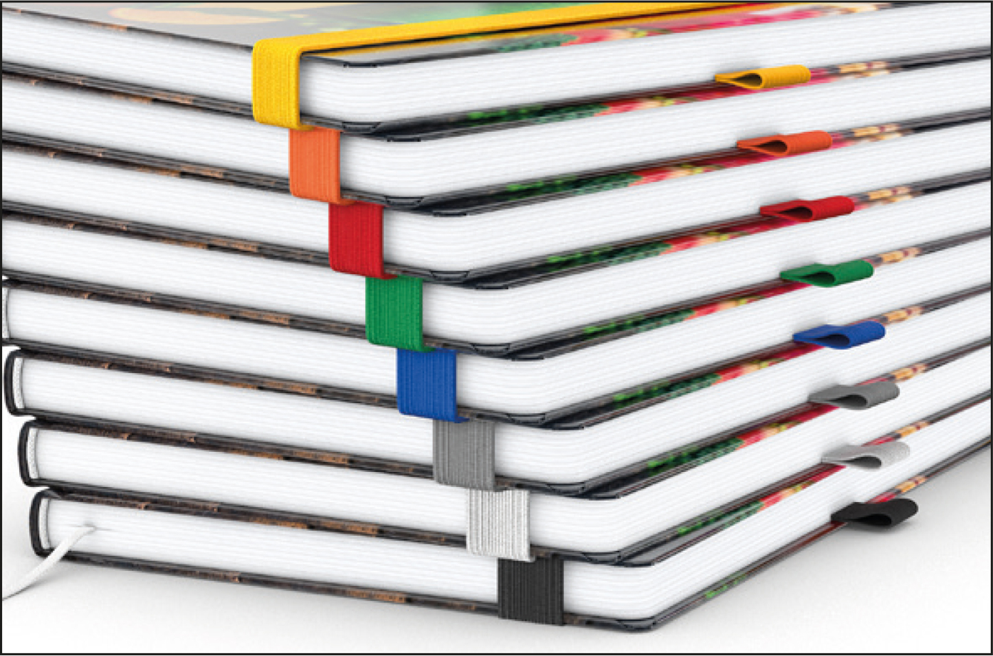 Notizbuch Match-Book White Bestseller, A4, Cover-Star, gloss-individuell, mittelblau