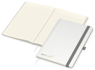 Notizbuch Vision-Book Creme Bestseller, A4, weiß inkl. Goldprägung