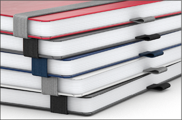 Notizbuch Vision-Book Creme Bestseller, A5, schwarz inkl. Prägung schwarz-glänzend