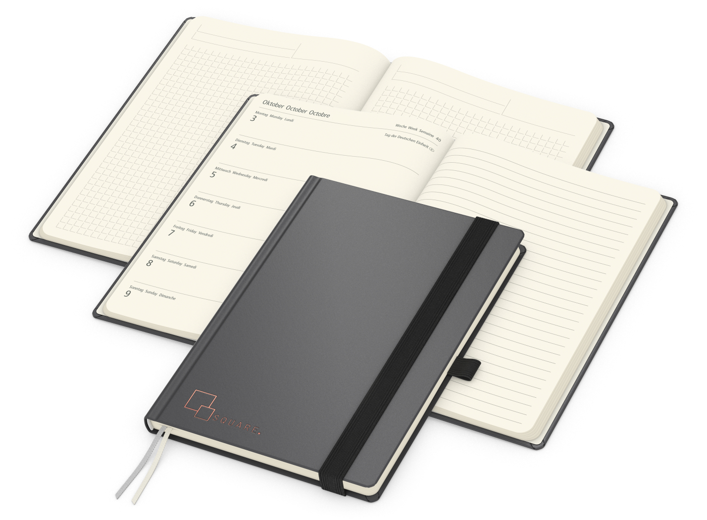 Wochenplaner Vision-Hybrid Creme Bestseller inkl. Kupferprägung