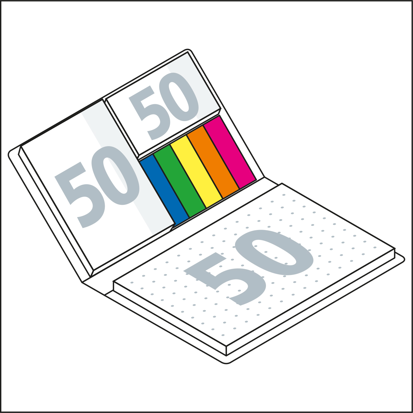 Haftnotiz-Set Helsinki Bookcover Individuell, gloss-individuell