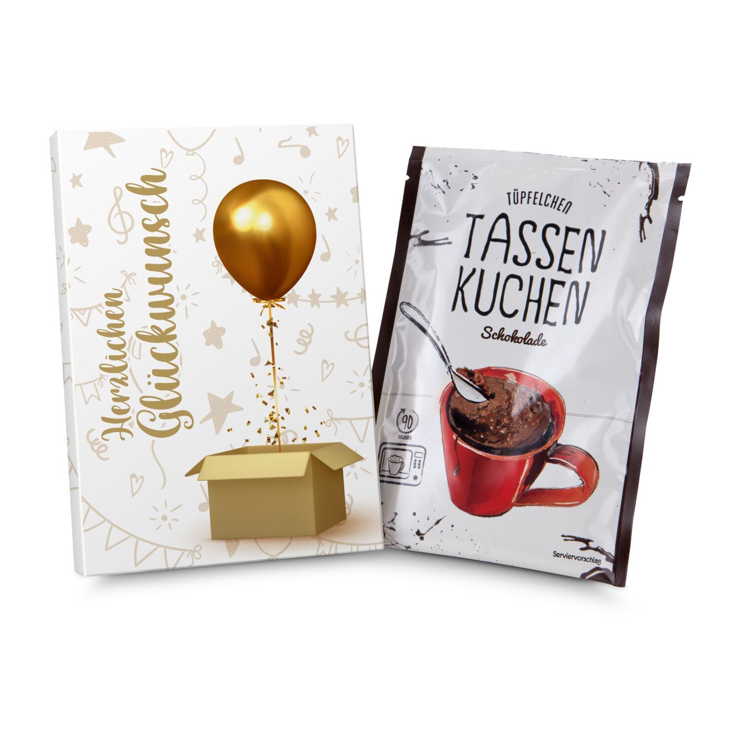 Geschenkartikel: Tassenkuchen 70 g, Herzlichen Glückwunsch 2K1357g