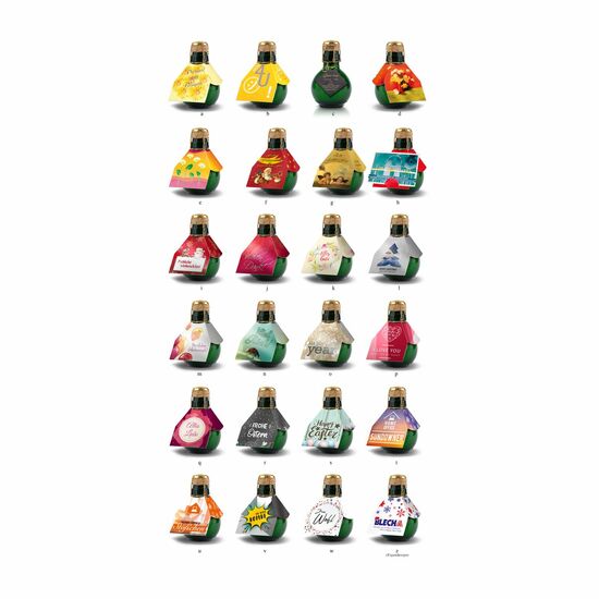 Origineller Sekt Happy Easter - Karton Rot, 125 ml 2K1358s4
