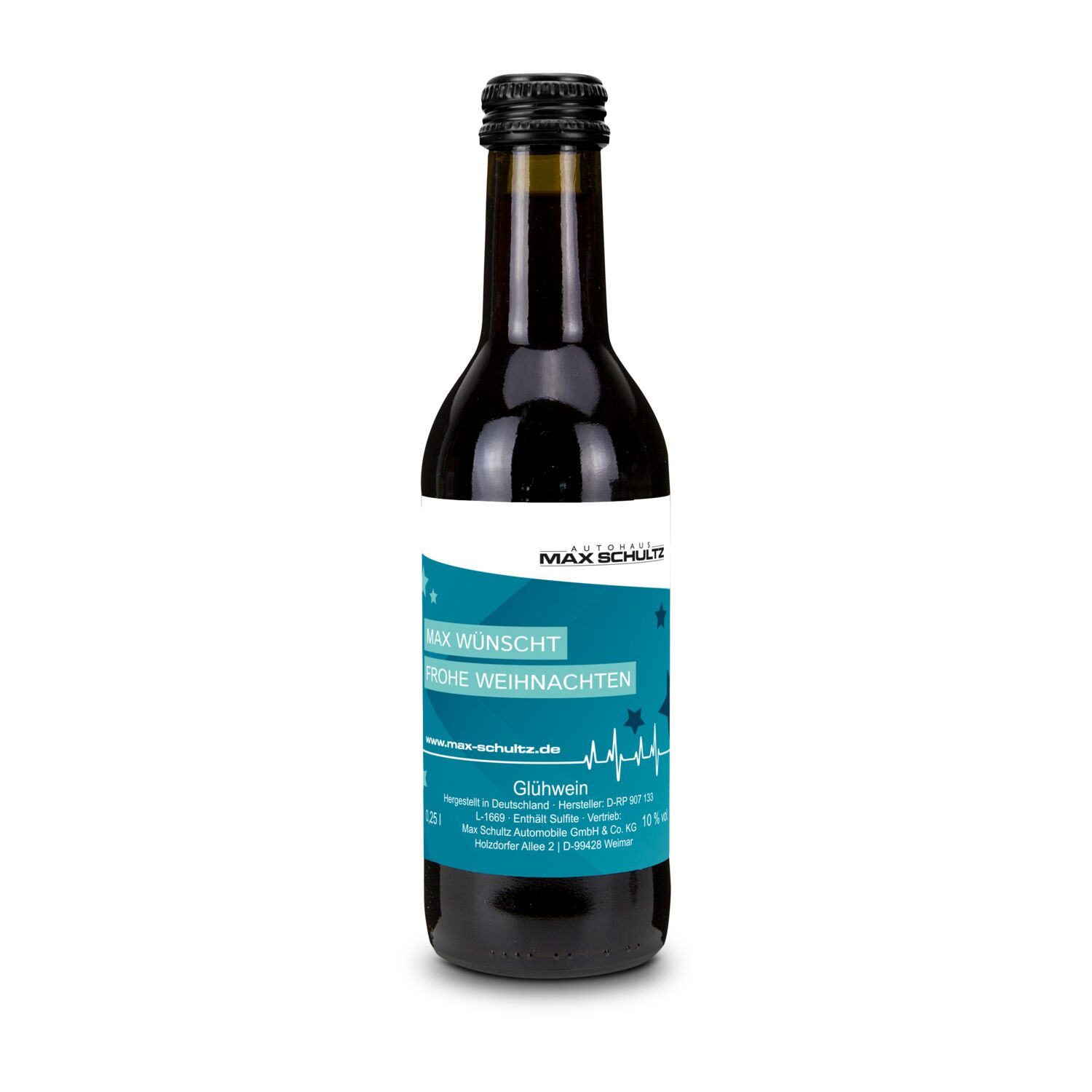 Glühwein - Flasche olivgrün, 0,25 l 2K1940