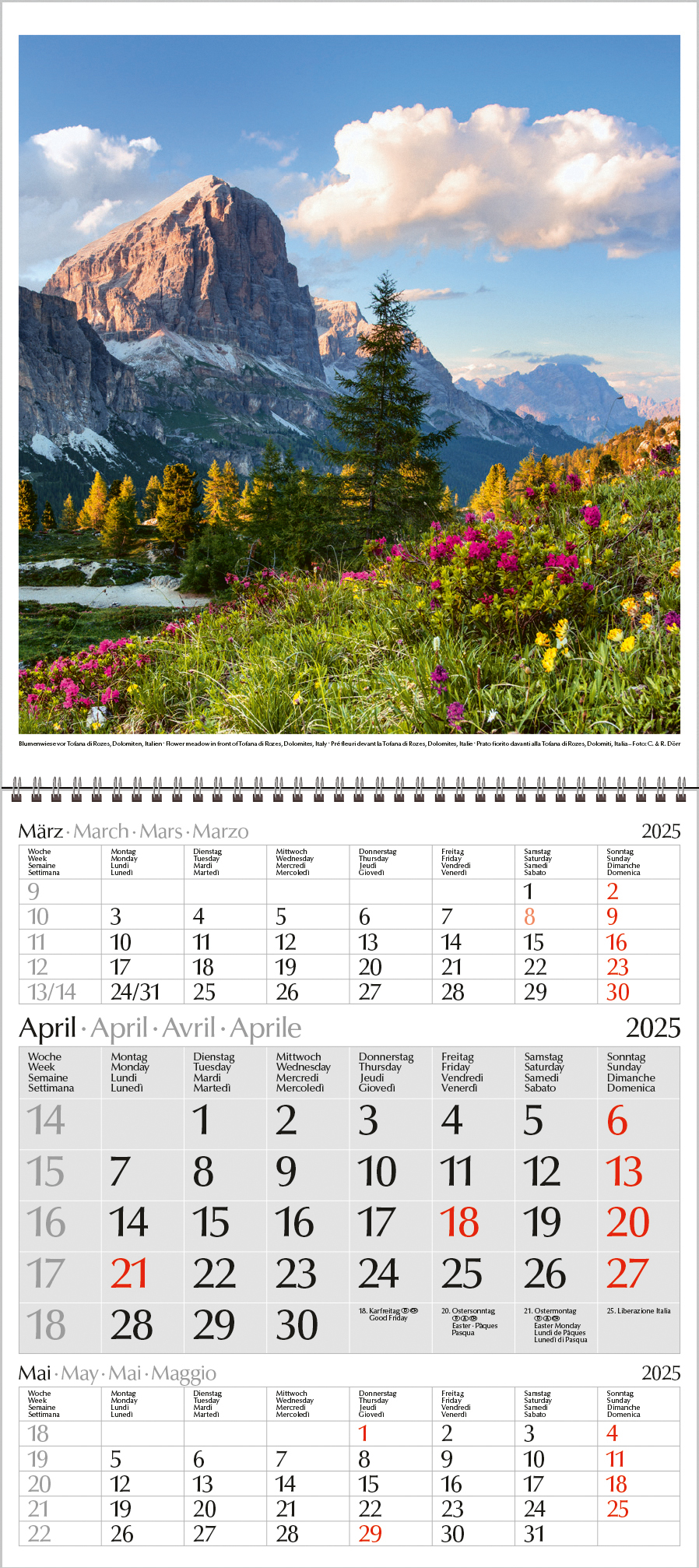Alpen-Faltkalender