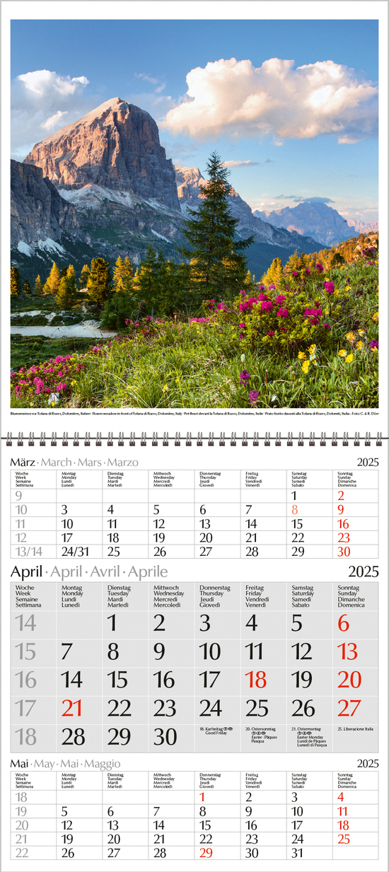 Alpen-Faltkalender