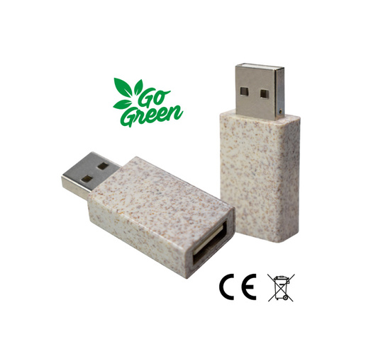 USB-Blocker Weizenstroh