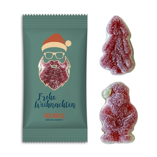 Weihnachts-Schaumzucker 9 g  Papier/PE-Verbundsfolie weiß