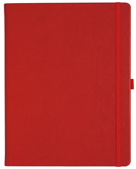 Notizbuch Style Large im Format 19x25cm, Inhalt blanco, Einband Slinky in der Farbe Scarlet