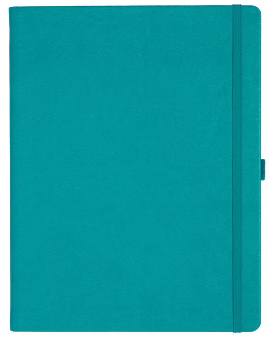 Notizbuch Style Large im Format 19x25cm, Inhalt kariert, Einband Slinky in der Farbe Turquoise