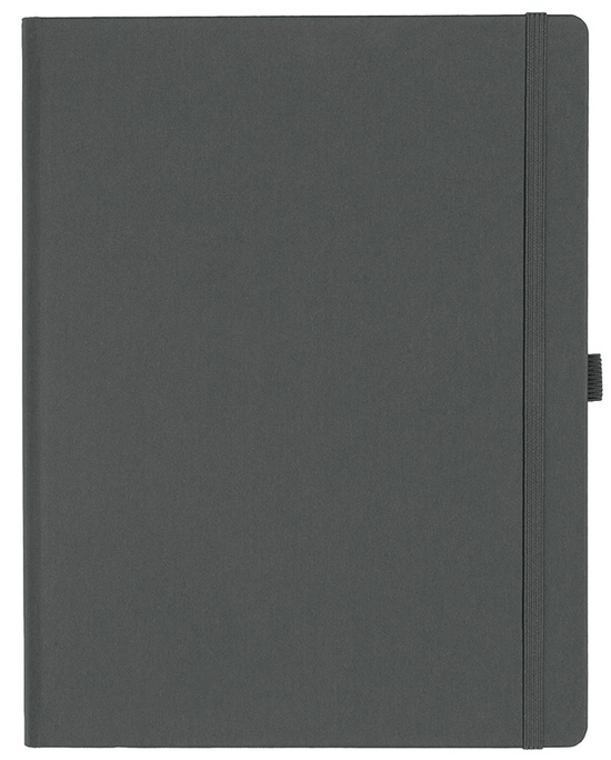 Notizbuch Style Large im Format 19x25cm, Inhalt liniert, Einband Fancy in der Farbe Graphite
