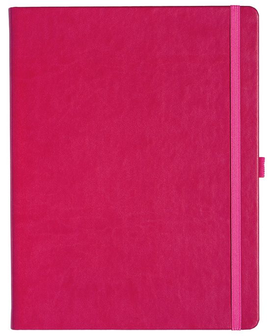 Notizbuch Style Large im Format 19x25cm, Inhalt liniert, Einband Slinky in der Farbe Pink