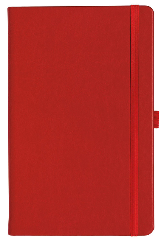 Notizbuch Style Medium im Format 13x21cm, Inhalt blanco, Einband Slinky in der Farbe Scarlet