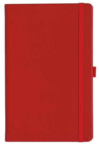 Notizbuch Style Medium im Format 13x21cm, Inhalt blanco, Einband Slinky in der Farbe Scarlet