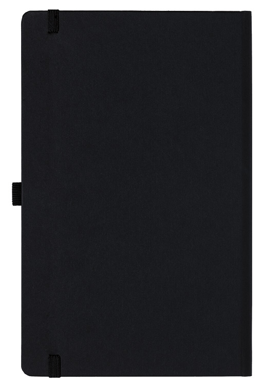 Notizbuch Style Medium im Format 13x21cm, Inhalt kariert, Einband Fancy in der Farbe Black