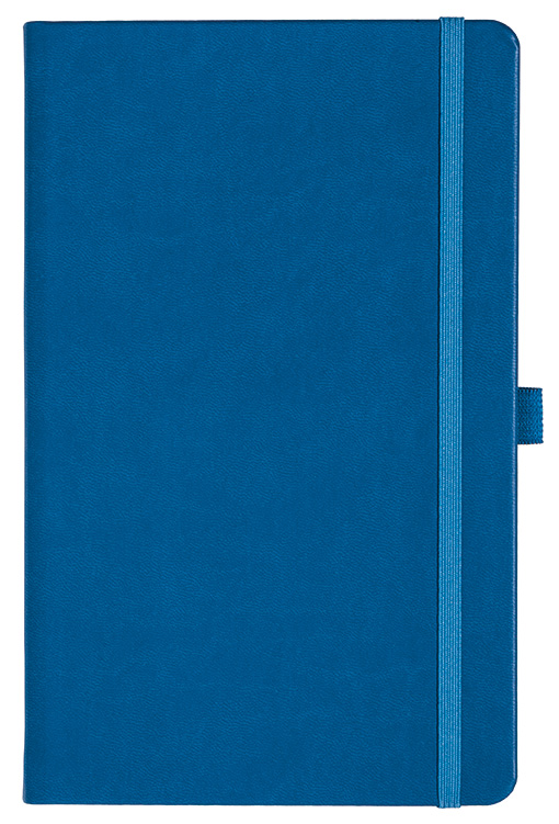 Notizbuch Style Medium im Format 13x21cm, Inhalt liniert, Einband Slinky in der Farbe Azure