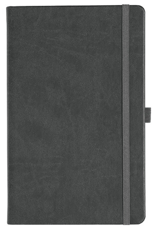 Notizbuch Style Medium im Format 13x21cm, Inhalt liniert, Einband Slinky in der Farbe Dark Grey