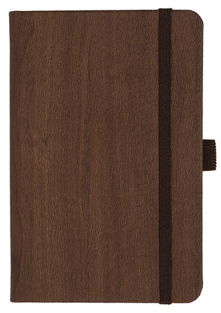Notizbuch Style Small im Format 9x14cm, Inhalt blanco, Einband Woody in der Farbe Brown