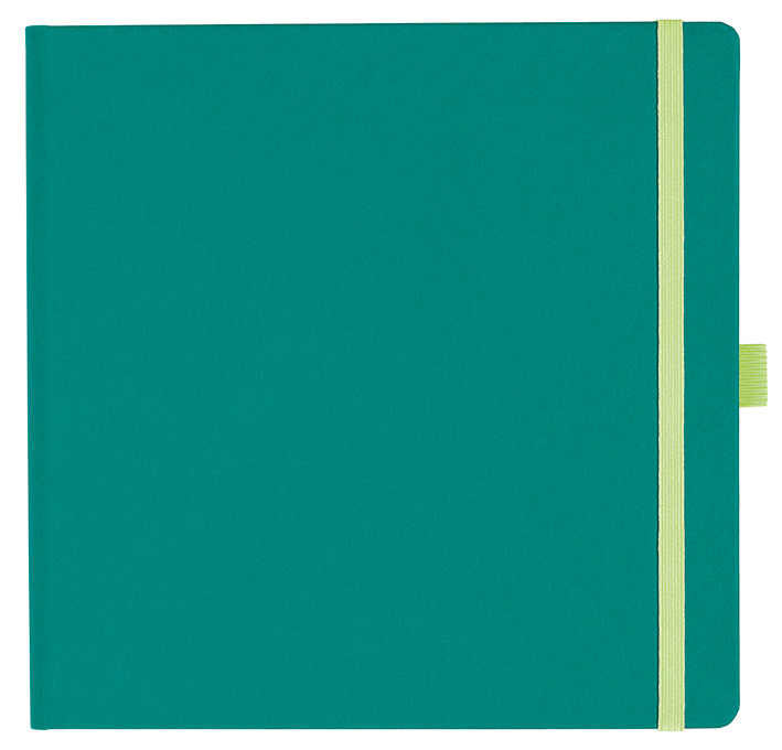 Notizbuch Style Square im Format 17,5x17,5cm, Inhalt blanco, Einband Fancy in der Farbe Laguna