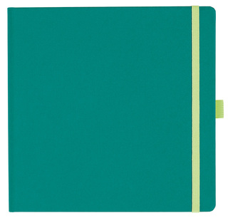 Notizbuch Style Square im Format 17,5x17,5cm, Inhalt blanco, Einband Fancy in der Farbe Laguna