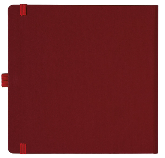 Notizbuch Style Square im Format 17,5x17,5cm, Inhalt blanco, Einband Fancy in der Farbe Ruby Red