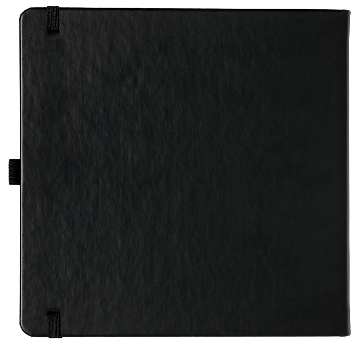 Notizbuch Style Square im Format 17,5x17,5cm, Inhalt kariert, Einband Slinky in der Farbe Black