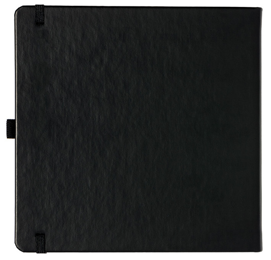 Notizbuch Style Square im Format 17,5x17,5cm, Inhalt liniert, Einband Slinky in der Farbe Black
