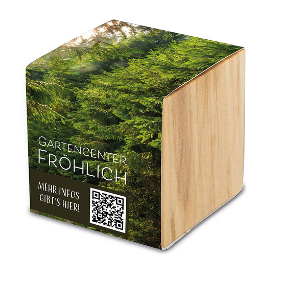 Pflanz-Holz Grande mit Samen - Schnittlauch, 2 Seiten gelasert