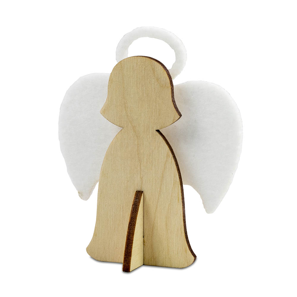 Steckfiguren-Karte Filz - Engel 4/0-c
