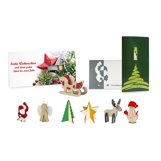 Steckfiguren-Karte Filz - Engel 4/0-c