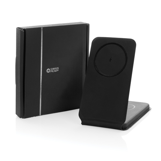 Swiss Peak 15W 3-in-1 magnetischer Wireles Charger aus rPU