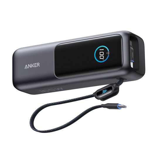 Anker Powerbank 25.000mAh-165W, mit integr. einziehb. Kabel