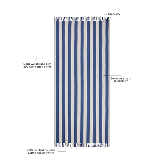 VINGA Ornos GRS Hamamtuch aus Baumwolle