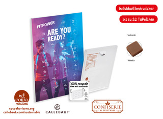 Countdown-Eventkalender Wandkalender, Inhalt: Callebaut Vollmilch Schokolade Kalender