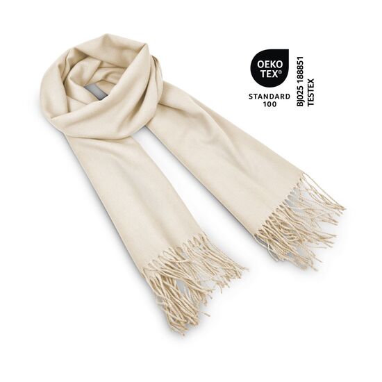 Schal Modena beige - 60 x 180 cm, 230 g/m²
