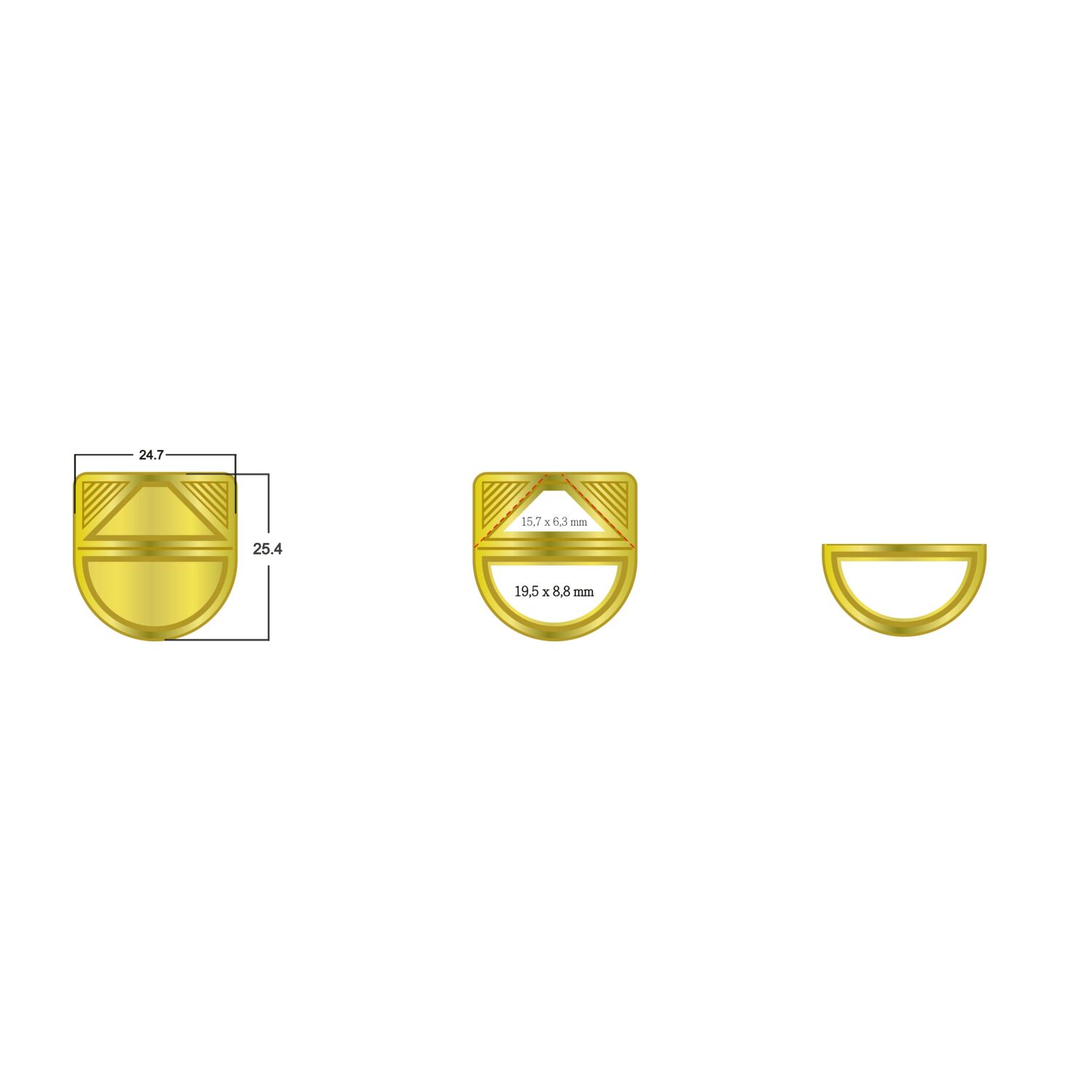 ROMINOX® Corner Snap Gold